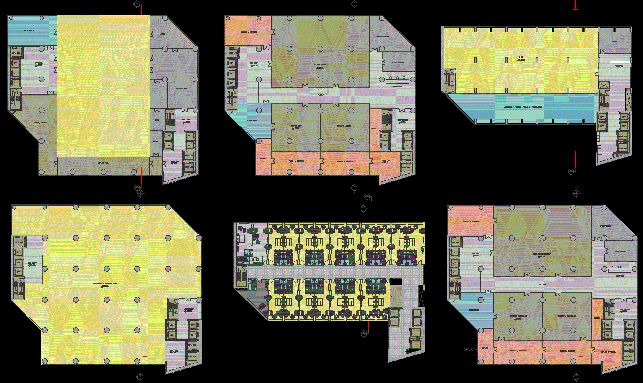 2D Hotel Floor Plan AutoCAD File with Complete Architectural Layout