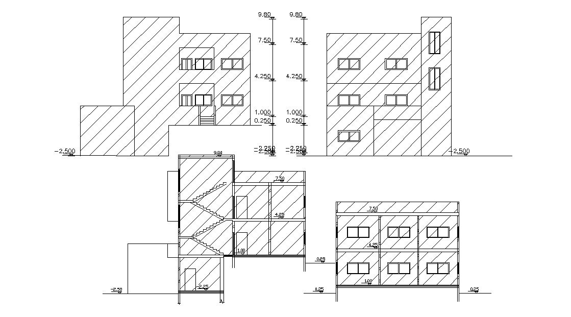1440 Square Feet House Design AutoCAD File