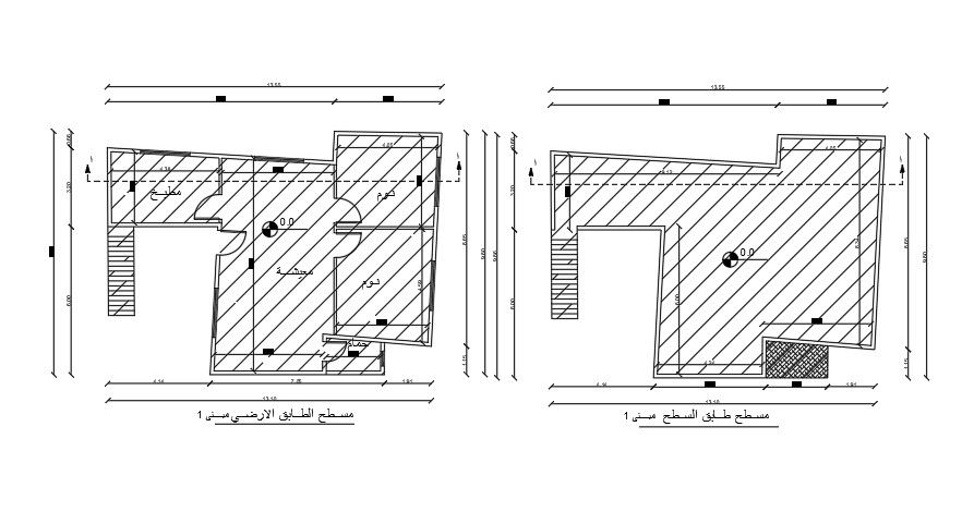 14x10 Meter 2 BHK House DWG File Download