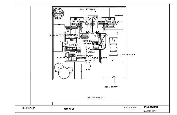 14x12m amazing architecture house plan AutoCAD drawing