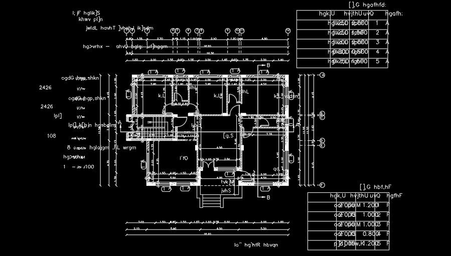 14x12m house plan AutoCAD drawing is given in this file