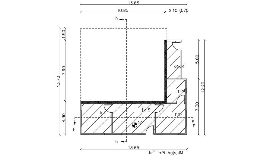 14x13 Meter Ground Floor House Plan AutoCAD File