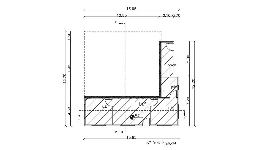 14x13 Meter House Layout DWG File Dowlnoad