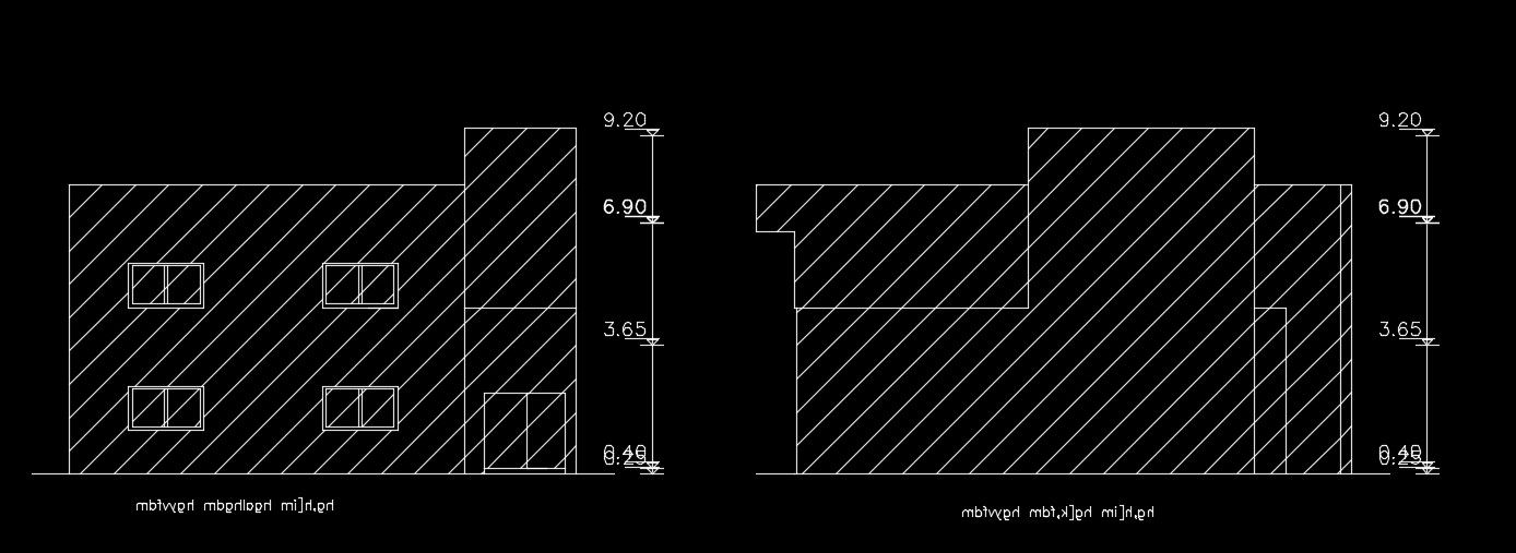 14x14m house building elevation view