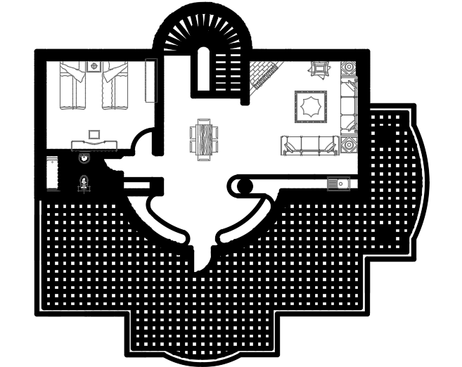 14x15m amazing ground floor house plan AutoCAD drawing