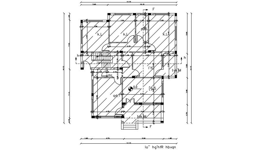 14x16m residential ground floor house plan