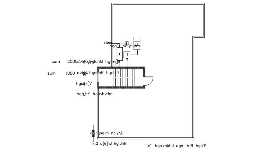 14x17m house plan of the electric meter box location drawing