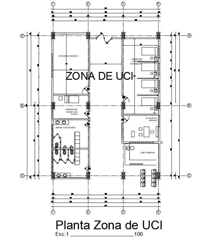 14x18m UCI Zone Plan is given in this AutoCAD drawing file. Download now.