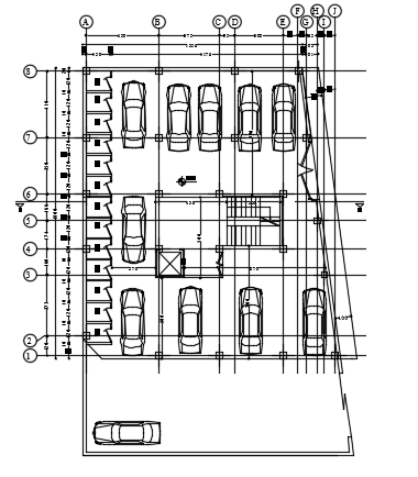 14x18m architecture apartment ground floor house plan cad drawing