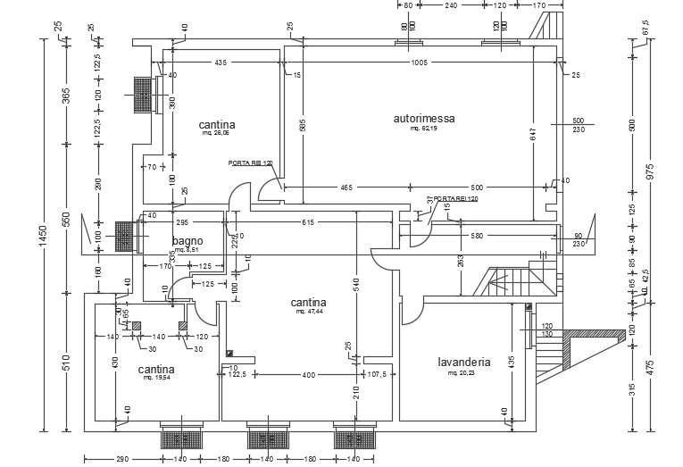 14x18m architecture basement floor house plan cum bar