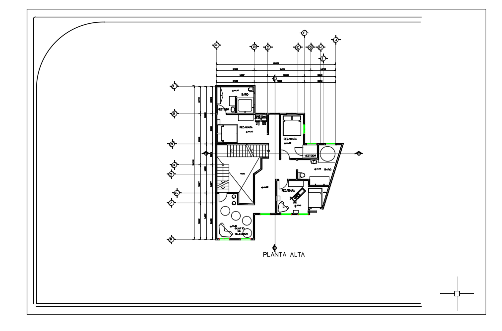 14x18m architecture first floor house plan 2d Autocad drawing is given in this file