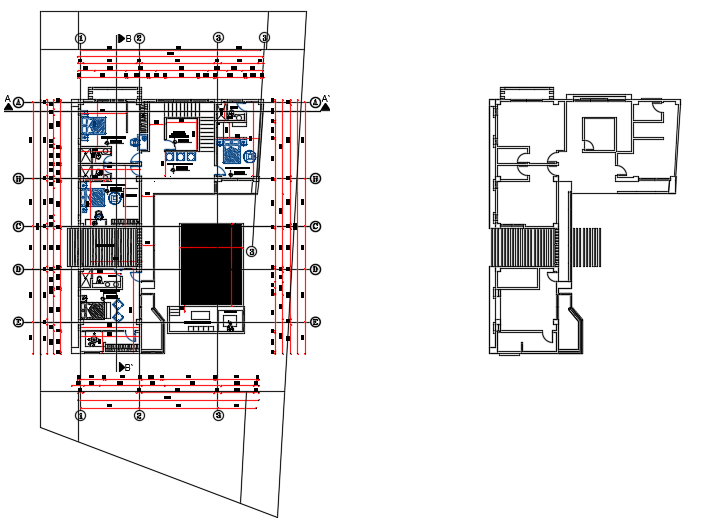 14x20m duplex villa architecture first floor house plan AutoCAD drawing