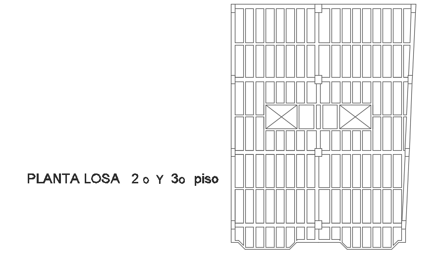 14x20m local shop second and third floor beam layout AutoCAD model