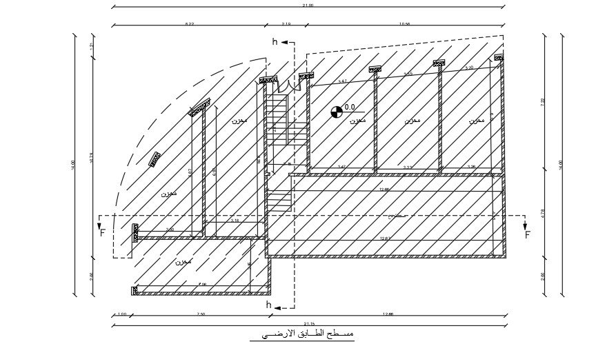 14x21 Meter Shop Plan DWG File Download Now