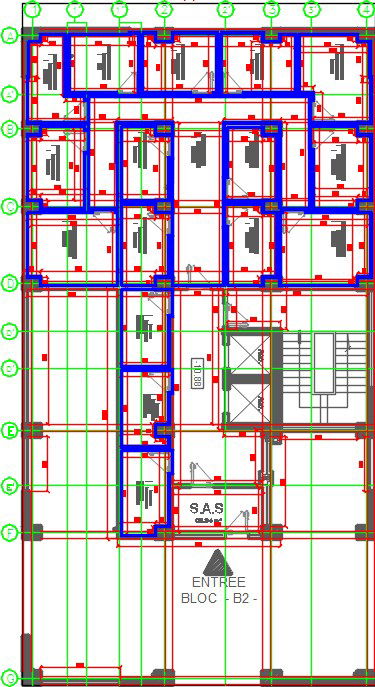 14x26m accommodation residential floor slab drawing