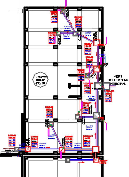 14x26m accommodation residential house manhole drawing
