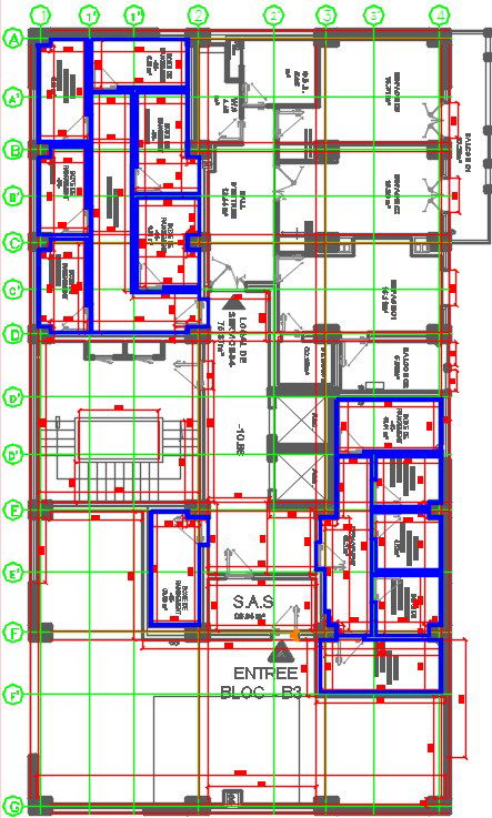 14x26m residential house plan Architecture drawing