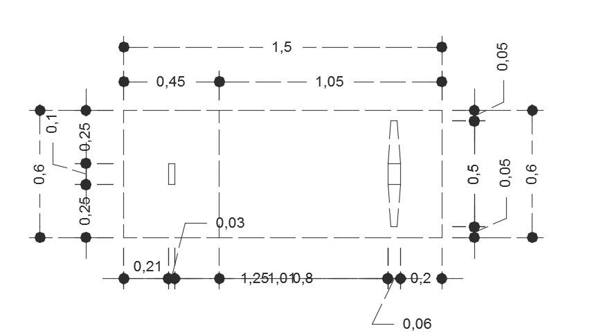2D CAD Drawing of 1500x600mm Office Cupboard DWG File