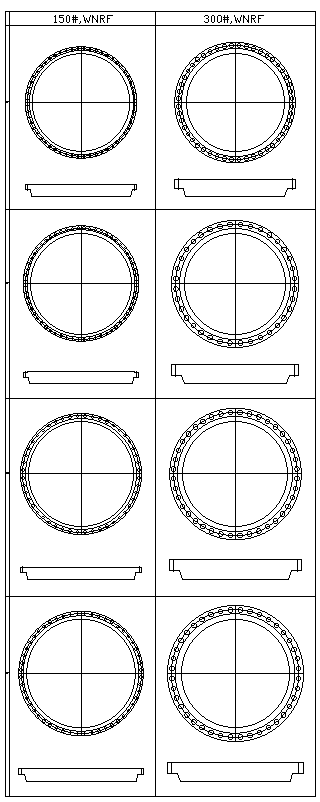 150 DIA and 300 DIA WNRF plan Detail DWG AutoCAD file