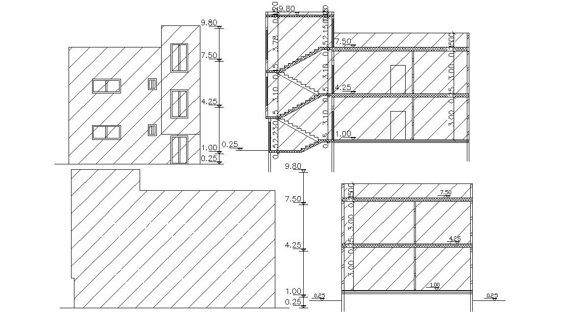 150 Sq Yards House Building Design DWG File