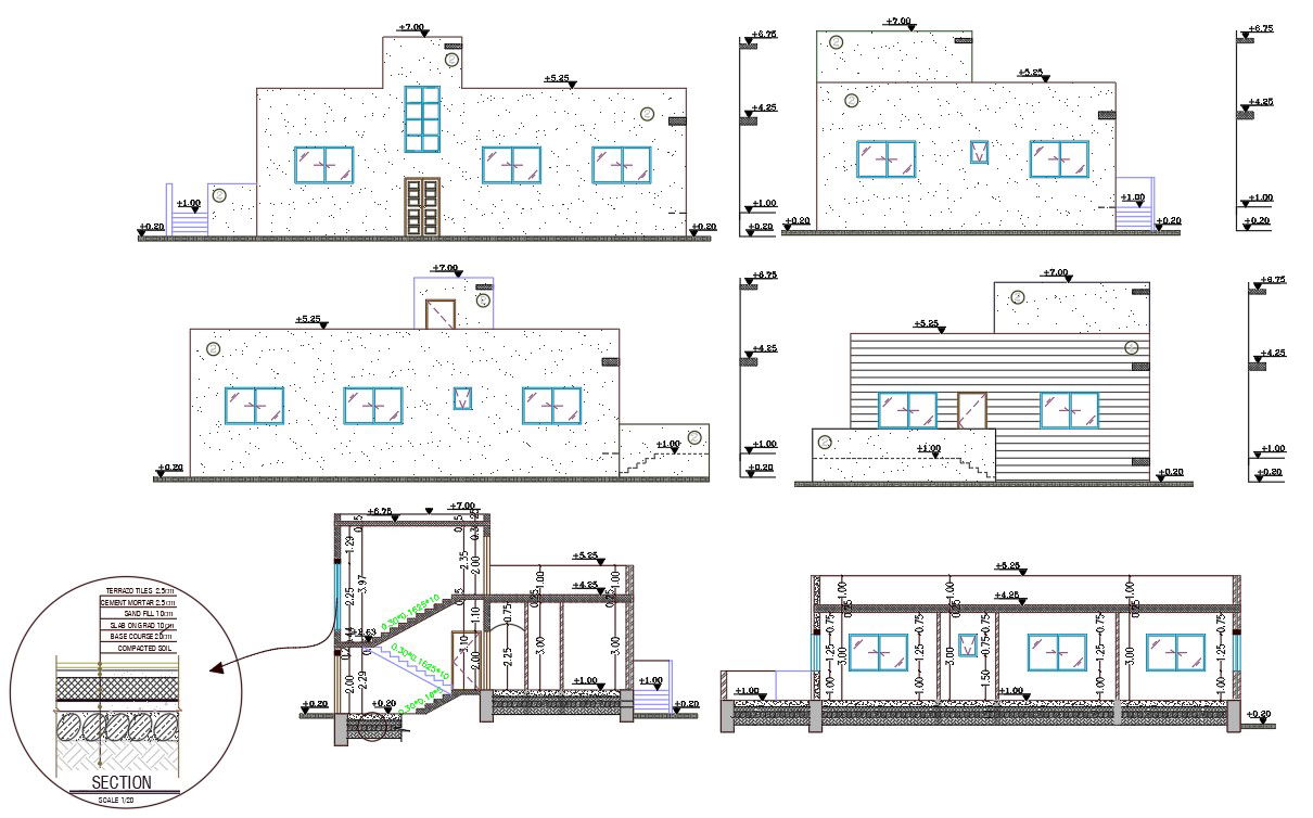 150 Square Meter House Building Design AutoCAD File