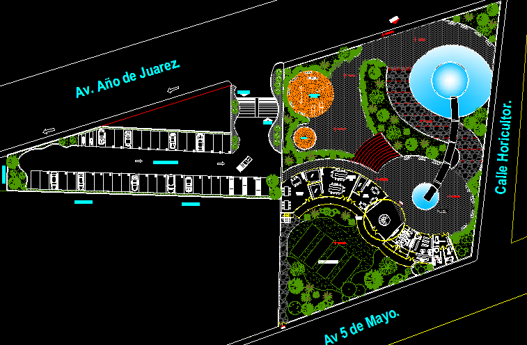 Hotel Design CAD Drawing with Master Plan and Parking Layout