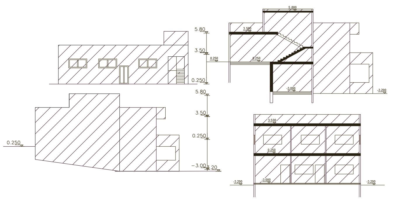 155 Square Meter House Building Design AutoCAD File
