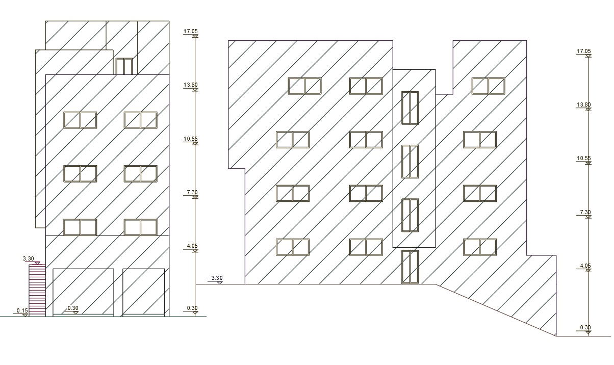 1560 Square Feet Apartment Elevation Design