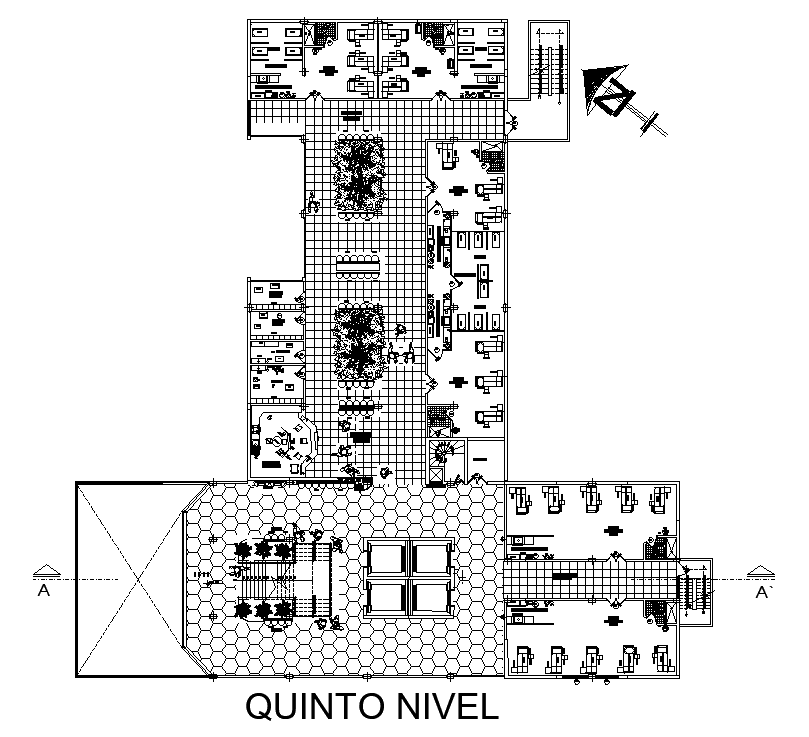 157x118m hospital fifth floor plan is given in this Autocad drawing file. Download now.