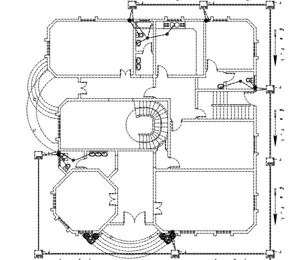 15X15m villa first floor house plan cad drawing is given in this file