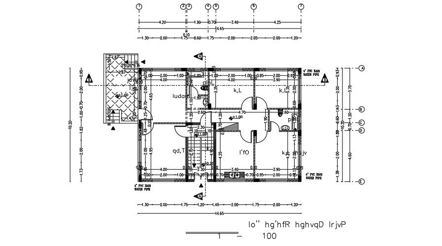 15x10 AutoCAD residential plan drawing