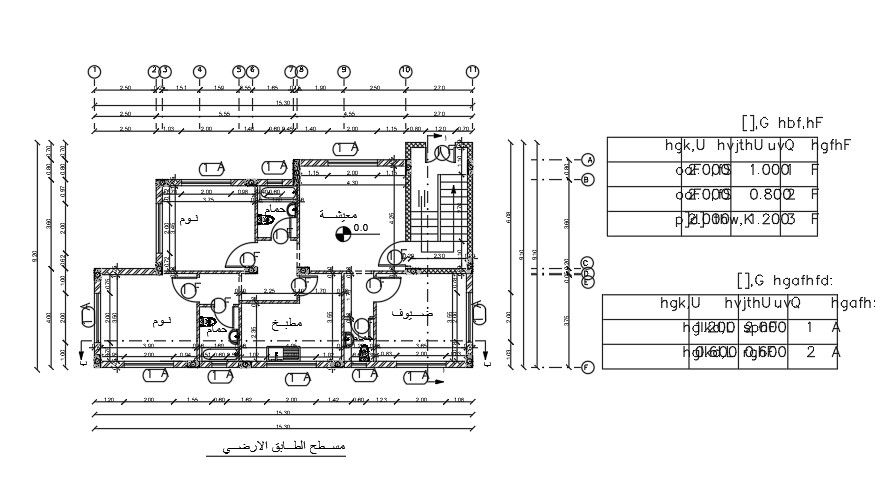 15x10 Meter House Plan DWG File Download