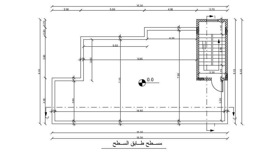 15x10 Meter House Terrace Plan DWG File Download