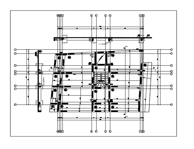 15x10m apartment beam and column dimension detail drawing
