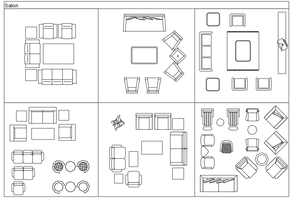15x10m apartment building living room furniture’s cad blocks are available