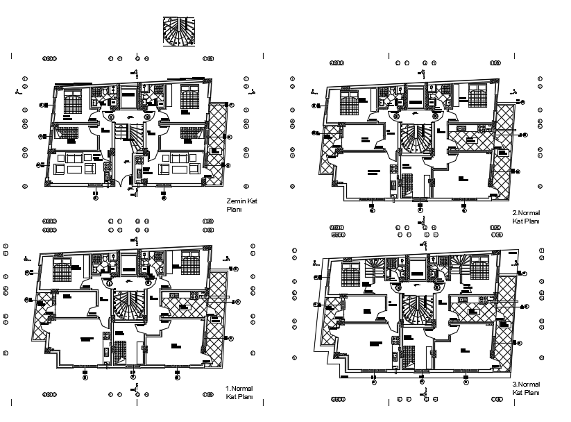 15x10m architecture apartment house plan is given in this model