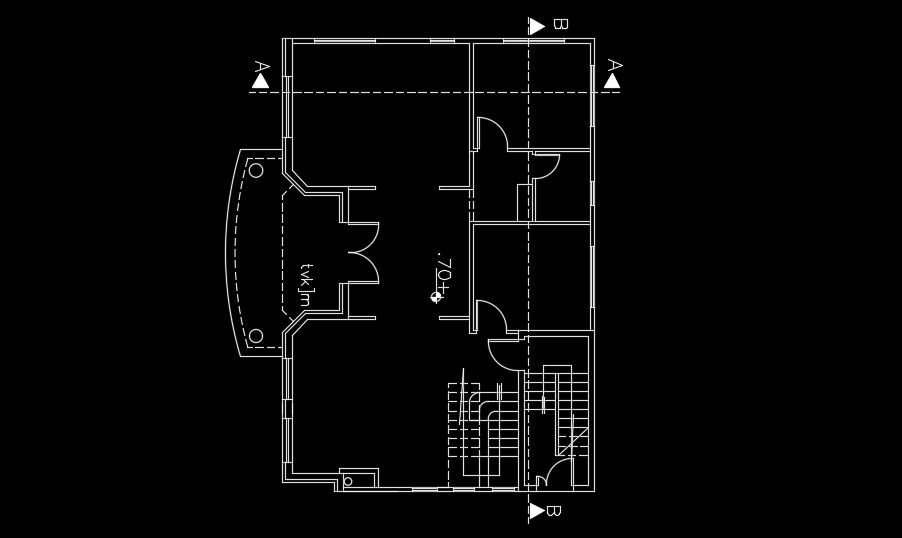 15x11m house plan of the beam layout