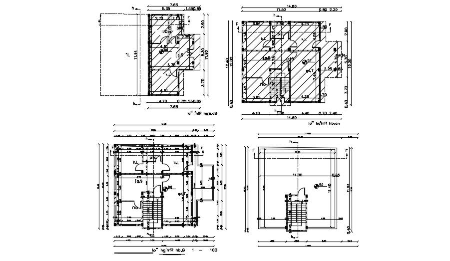 15x13 Meter House Floor Plan CAD DWG File