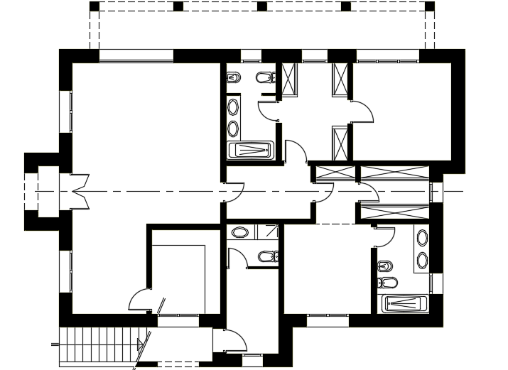 15x13m architecture first floor house plan cad drawing is given in this file