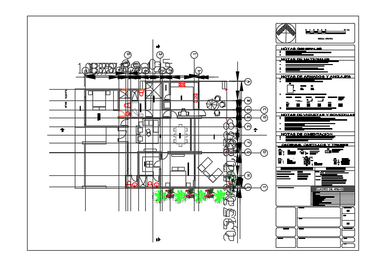 15x13m architecture house plan with maid room cad drawing