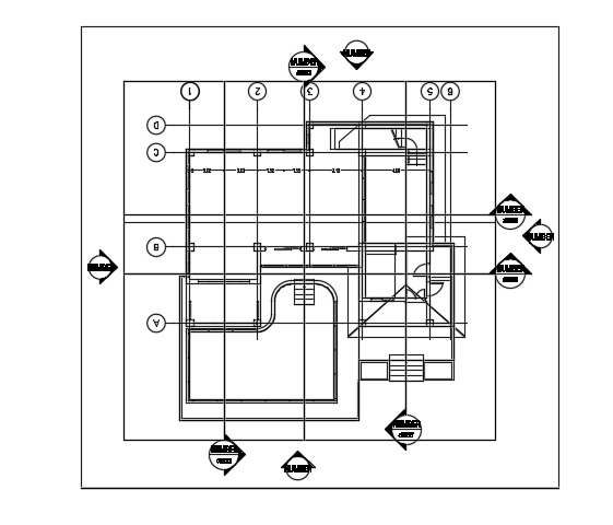 15x13m house plan layout cad drawing is given in this file