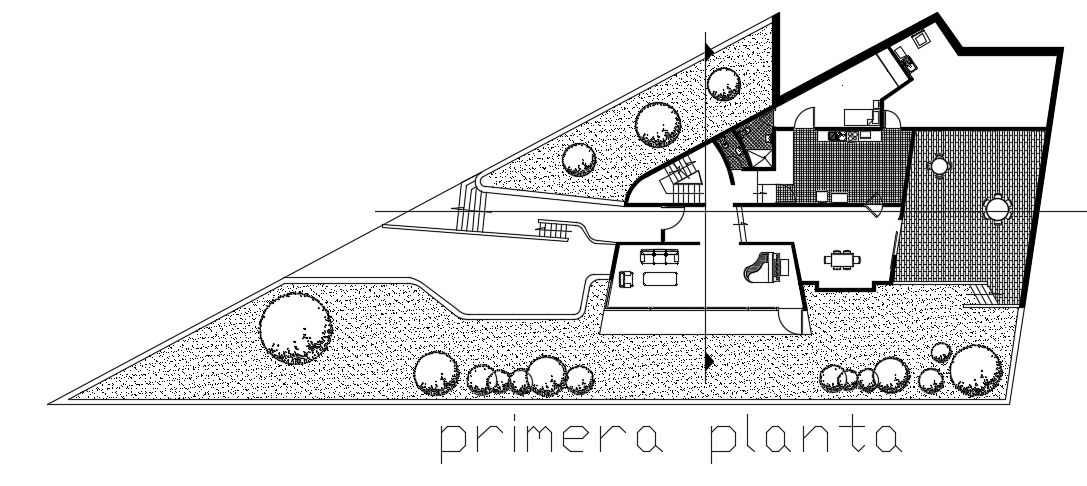 15x15m bungalow first house plan AutoCAD file is given in this model