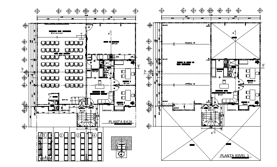15x15m office plan has given in this Autocad drawing file. Download now.