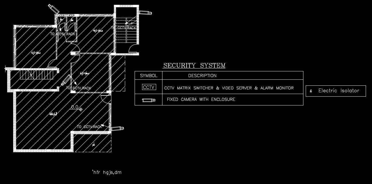 15x16m first school plan of the security system drawing Download now