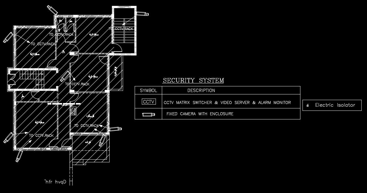 15x16m ground school plan of the security system drawing download now