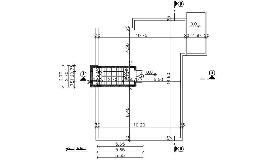 15x16m school plan of the surface outline drawing