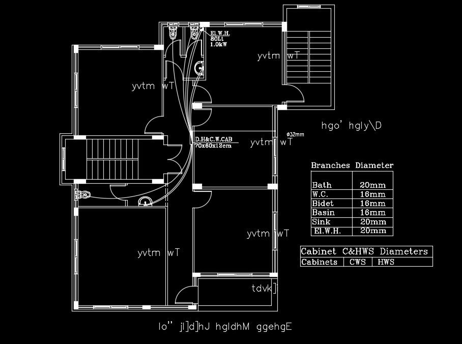 15x16m second floor school plan of pipeline detail drawing Download now