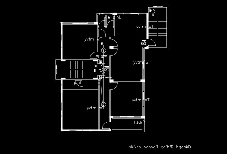 15x16m third floor school plan of bell location detail drawing download now