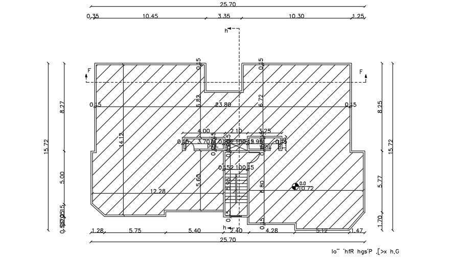 15x17 Meter Terrace Floor House Plan CAD Layout
