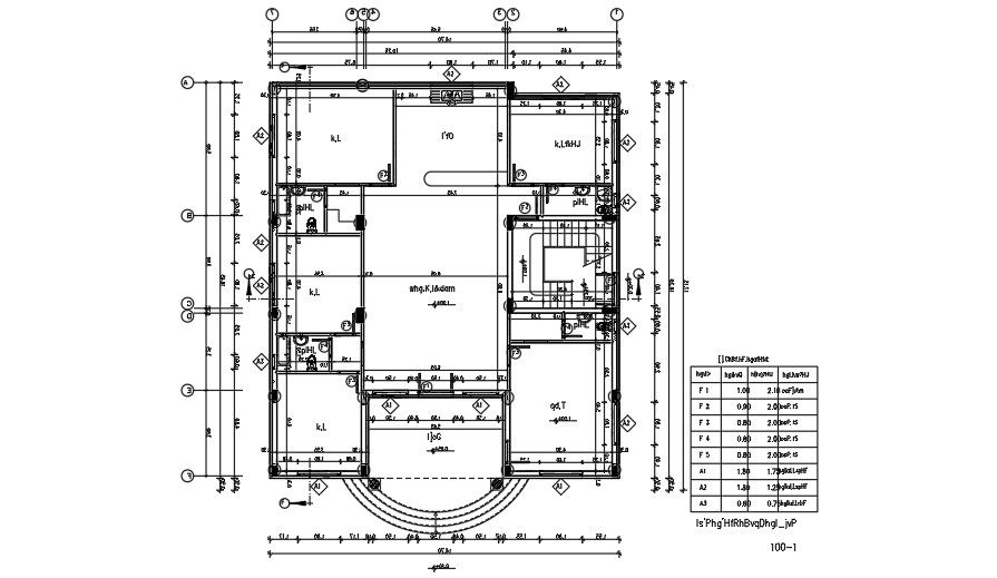 15x18 Meter Apartment Ground Floor Centerline Plan AutoCAD File